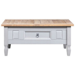 Berkfield Coffee Table Mexican Pine Corona Range Grey 100X60X45 Cm - thumbnail 2