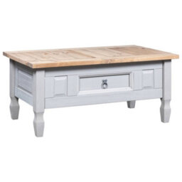 Berkfield Coffee Table Mexican Pine Corona Range Grey 100X60X45 Cm - thumbnail 1