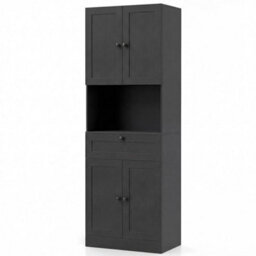 171.5 Cm Tall Bathroom Cabinet Freestanding Storage Cabinet - thumbnail 6