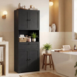 171.5 Cm Tall Bathroom Cabinet Freestanding Storage Cabinet - thumbnail 3