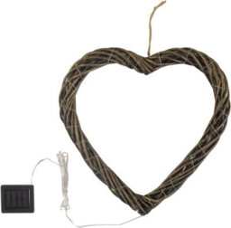 Solar Led Firefly Heart Ornament Wall Hanging Light Up Garden Decoration 40Cm - thumbnail 2