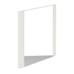 Plum&clay Emery Textured White Framed Bathroom Mirror (H)60Cm (W)60Cm