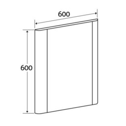 Plum&clay Emery Textured White Framed Bathroom Mirror (H)60Cm (W)60Cm - thumbnail 2