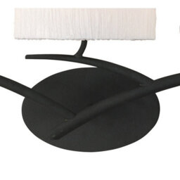 Luminosa Lighting Luminosa Eve Wall Lamp Switched 3 Light E27, Anthracite With White Oval Shades - thumbnail 4