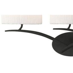Luminosa Lighting Luminosa Eve Wall Lamp Switched 3 Light E27, Anthracite With White Oval Shades - thumbnail 5