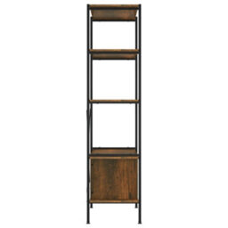 Vidaxl 5-Tier Shelving Unit With Cabinet 80X40X163 Cm Steel And Engineered Wood - thumbnail 5