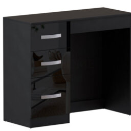 Lassic Vida Designs Hulio Black 3 Drawer Bedroom Vanity Dressing Table - thumbnail 9