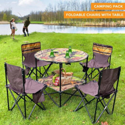 Camping Table And Chair Set 5 Piece Outdoor Beach Picnic - thumbnail 6
