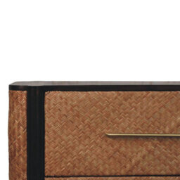 Artisan Furniture Solid Wood Havana Weave 3 Drawer Chest - thumbnail 6