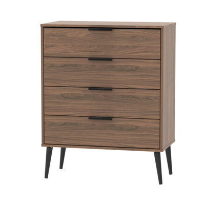 Fuji 4 Drawer Chest In Carini Walnut (Ready Assembled) - image 1