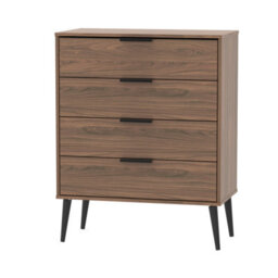 Fuji 4 Drawer Chest In Carini Walnut (Ready Assembled) - thumbnail 7