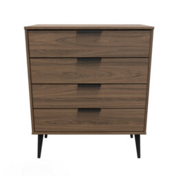 Fuji 4 Drawer Chest In Carini Walnut (Ready Assembled) - thumbnail 2