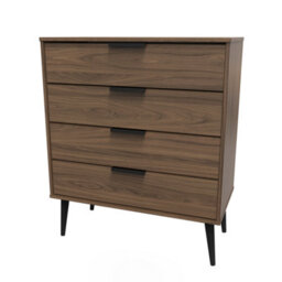 Fuji 4 Drawer Chest In Carini Walnut (Ready Assembled) - thumbnail 4