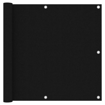 Berkfield Balcony Screen Black 90X300 Cm Oxford Fabric - image 1