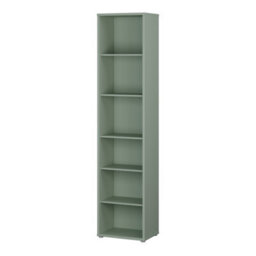Furniture To Go Alice Springs Tall Narrow Bookcase With 5 Shelves In Sage Green - thumbnail 4