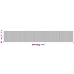 Berkfield Rug Rectangular Grey 80X500 Cm Bamboo - thumbnail 8