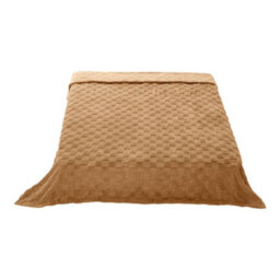 Thehotsale Warm Fluffy Comfortable Coral Fleece Waffle Checkered Reversible Throw Blanket Light Brown 100Cm W X 150Cm D - thumbnail 3