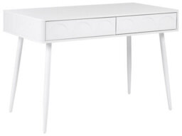 Wyld And Coco Home Desk White 120 X 60 Cm Particle Board Desk With 2 Drawers - thumbnail 3