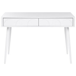 Wyld And Coco Home Desk White 120 X 60 Cm Particle Board Desk With 2 Drawers - thumbnail 1