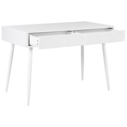 Wyld And Coco Home Desk White 120 X 60 Cm Particle Board Desk With 2 Drawers - thumbnail 5