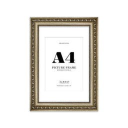 A4 Champaign Ornate Picture Frame (29.7 X 21Cm) With Mount For A5 Poster, Photo, Artwork, Gallery Wall Or Print - thumbnail 1