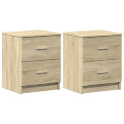 Berkfield Bedside Cabinets 2 Pcs With 2 Drawers Sonoma Oak 40X36X50 Cm - thumbnail 2