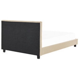 Beliani Bed Fabric La Rochelle 180 X 200 Cm (Eu Super King) Beige - thumbnail 6