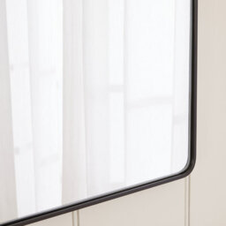 The Furniture Market Chic Medium Rectangle Black Framed Metal Wall Mirror 100Cm X 60Cm - thumbnail 7