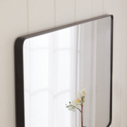 The Furniture Market Chic Medium Rectangle Black Framed Metal Wall Mirror 100Cm X 60Cm - thumbnail 5