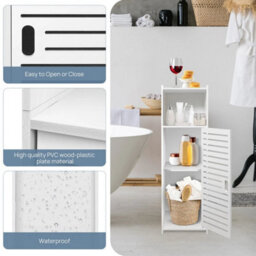 Typ C:78X23X22Cm/30.7X9.lx8.7Inch Tall Bathroom  Cabinet Shelf Storage Cupboard Drawers Organizer White - thumbnail 4