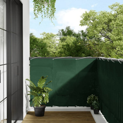 Berkfield Balcony Screen Dark Green 120X700 Cm 100% Polyester Oxford - image 1