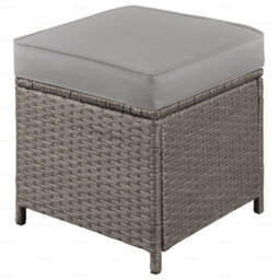 9 Seat Outdoor Rattan Corner Dining Set With L-Shaped Sofa, Ottomans And Table - 80mm Thick Cushions Included - thumbnail 8