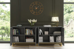 Ripple Duo Sideboard 200Cm Dark Grey Fluted Design - Creative Furniture - thumbnail 8