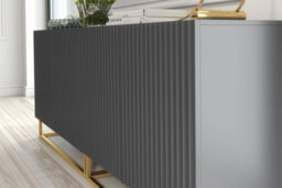 Ripple Duo Sideboard 200Cm Dark Grey Fluted Design - Creative Furniture - thumbnail 4