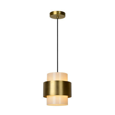 Lucide Firmin Classic Pendant Light 20Cm - 1Xe27 - Matt Gold, Brass - image 1