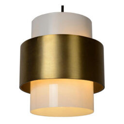 Lucide Firmin Classic Pendant Light 20Cm - 1Xe27 - Matt Gold, Brass - thumbnail 8