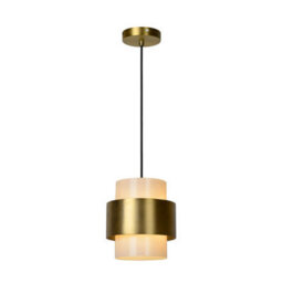 Lucide Firmin Classic Pendant Light 20Cm - 1Xe27 - Matt Gold, Brass - thumbnail 1