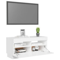 Vidaxl Tv Cabinet With Led Lights White 80X35X40 Cm - thumbnail 6
