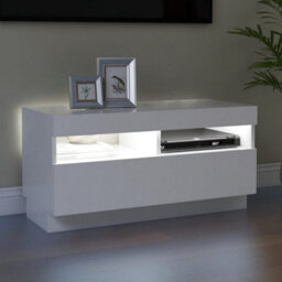 Vidaxl Tv Cabinet With Led Lights White 80X35X40 Cm - thumbnail 5