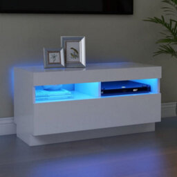 Vidaxl Tv Cabinet With Led Lights White 80X35X40 Cm - thumbnail 1