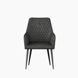 More4Homes Ella Technology Fabric Dining Chair Set Of 2 Grey - thumbnail 3