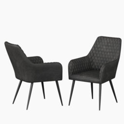 More4Homes Ella Technology Fabric Dining Chair Set Of 2 Grey - thumbnail 6