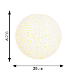 Valuelights Annie Ditsy Floral Natural Fabric Globe Ball Ceiling Lamp Shade (D)29Cm - thumbnail 4