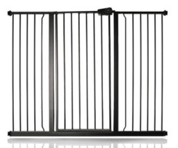 Safetots Extra Tall Metal Safety Gate Pressure Fit, 133.2Cm - 140.8Cm, Matt Black, 104Cm In Height, Extra Tall Baby Gate - thumbnail 1