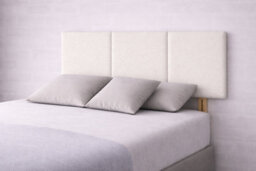 "Urban Textures - Elba Luxury 20"" High Boucle Fabric Upholstered Headboard - Ivory"