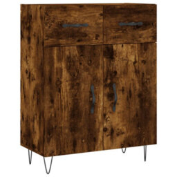 Berkfield Elegant Highboard Smoked Oak 69.5X34X180 Cm Engineered Wood - thumbnail 7