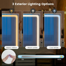 Costway Standing Jewelry Cabinet Lockable Jewelry Armoire W/ Led Lights - thumbnail 7