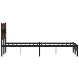 Berkfield Bed Frame Without Mattress Brown Oak 160X200 Cm Engineered Wood - thumbnail 5