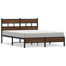 Berkfield Bed Frame Without Mattress Brown Oak 160X200 Cm Engineered Wood - thumbnail 2