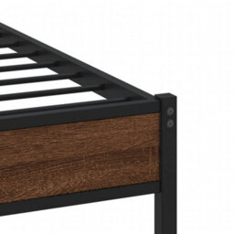 Berkfield Bed Frame Without Mattress Brown Oak 160X200 Cm Engineered Wood - thumbnail 7